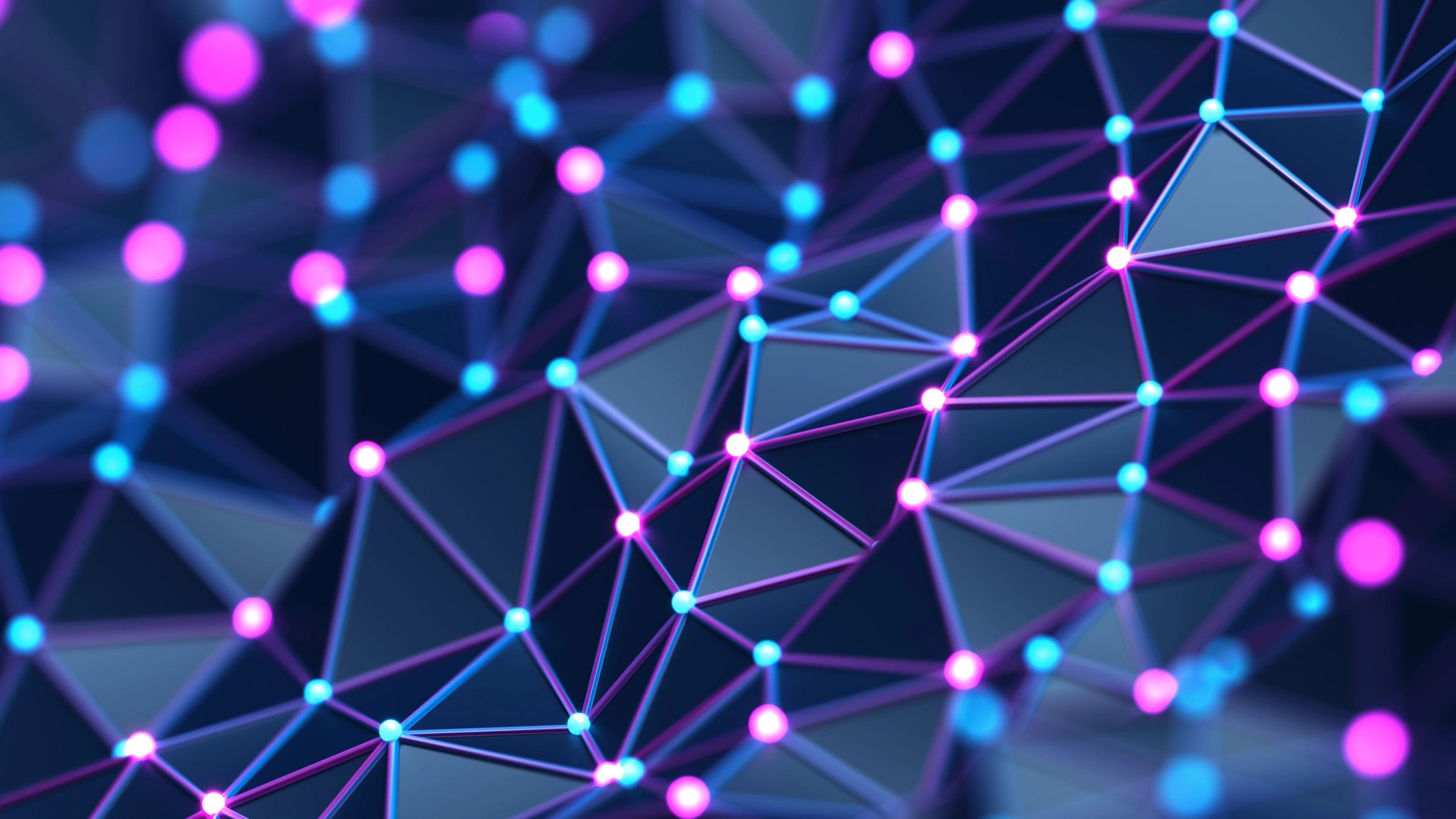 Blue network connections representing cloud governance and security