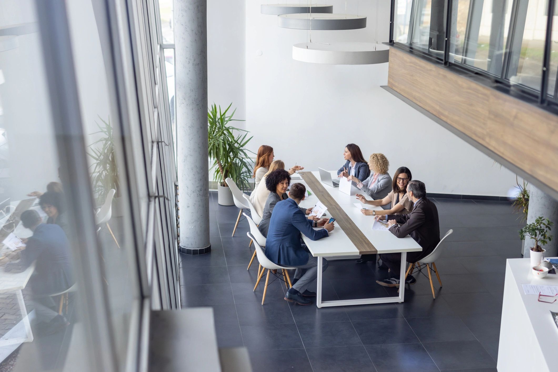 Team meeting in a modern office