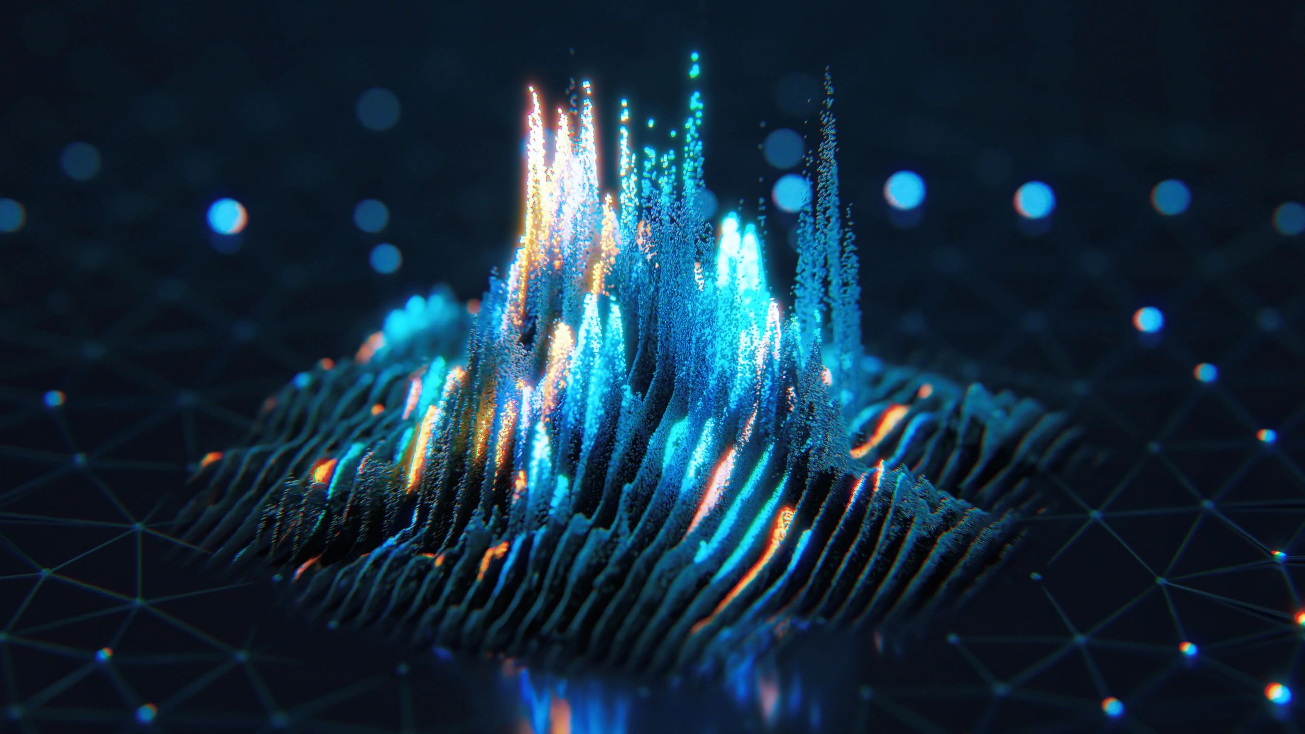 Abstract blue network representing cloud computing